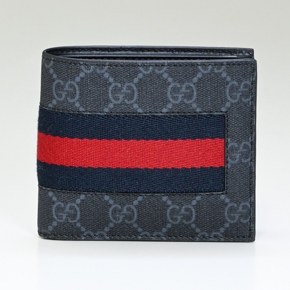 Gucci Wallet Bifold Web fee GG Black Supreme - Picture 1 of 5